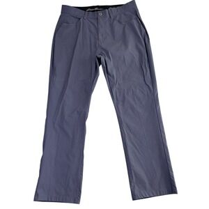 Eddie Bauer Mens 36x30 Adventure Trek Pants Blue Zip Pocket Casual Outdoor Nylon